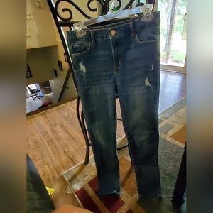 Girls distressed skinny jeans